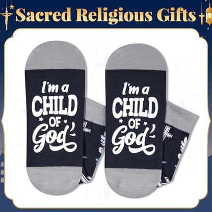 HAPPYPOP Christian Gifts - Religious Bible Socks, Faith Gifts Women Christian Easter Socks - color: Child of God