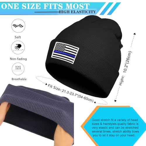 Beanies for Men & Women - Knit Beanie, Warm & Soft Beanie hat, Daily Knit Hat - color: Embroidered National Flag