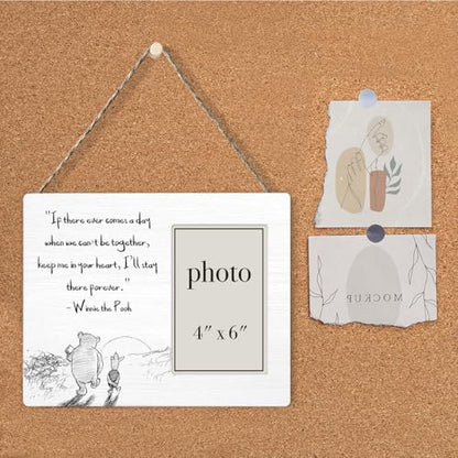 Pooh Bear Quote Picture Frame, Farewell Gifts for Women Men Friends - color: Keep in Heart