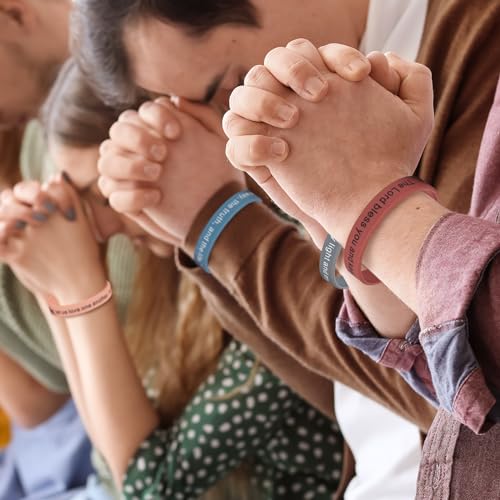 Estune 120 Pcs Bible Verse Bracelets Christian Wristbands, Classic Color - color: Classic Color