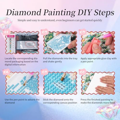 Diamond Art Kits for Adults, Mountain Diamond Painting Kit, 12x16 Inch - color: CYDP1P07