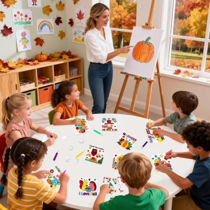 Fall Thanksgiving Arts & Crafts for Kids Autumn Activities DIY Puzzle Kit - color: Fall Thanksgiving A Colorful