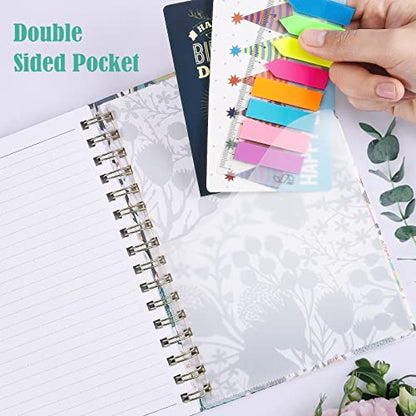 OMEYA Spiral Notebook, A5 Lined Journals for Women, College Ruled 160 Pages - color: White Fruit, size: A5