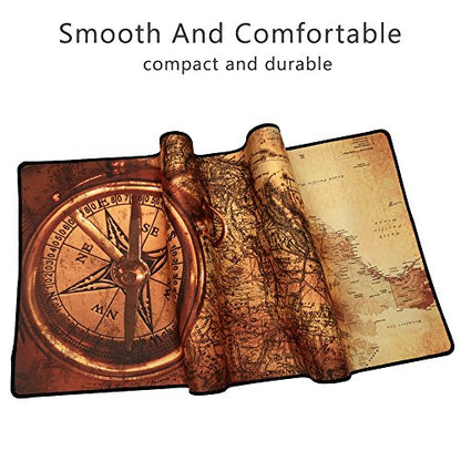 XXL Professional Large Mouse Pad& Computer Game Mouse Mat (35.4x15.7x0.1IN, Compass) - color: Compass, size: 35.4L x 15.7W inches