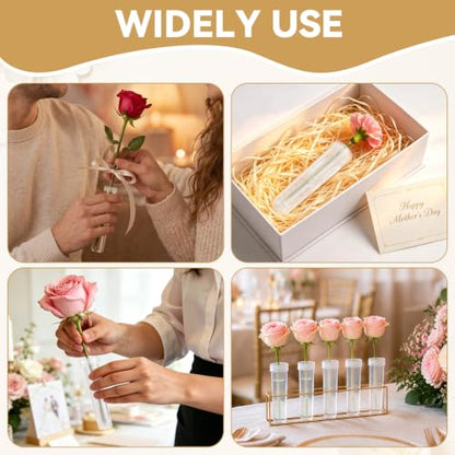 100 Pcs Clear Plastic Floral Water Tubes - 2.8 in Picks