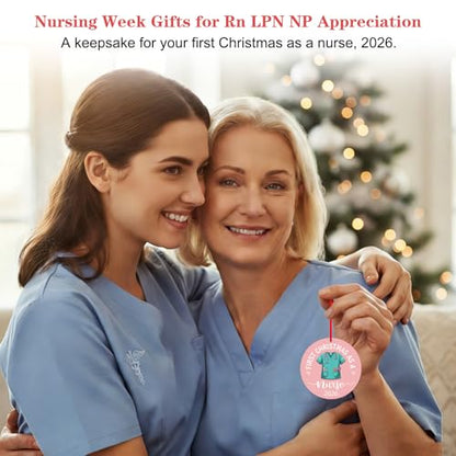 D4DREAM Nurse Gifts for Women Acrylic First Christmas as A Nurse Ornament - color: 4-3 Nurse