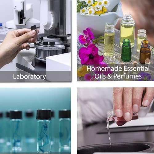 FOUR E'S SCIENTIFIC 1 Dram Clear Glass Vials, 4ml Sample Vials 100 Pack - size: 4ml Clear