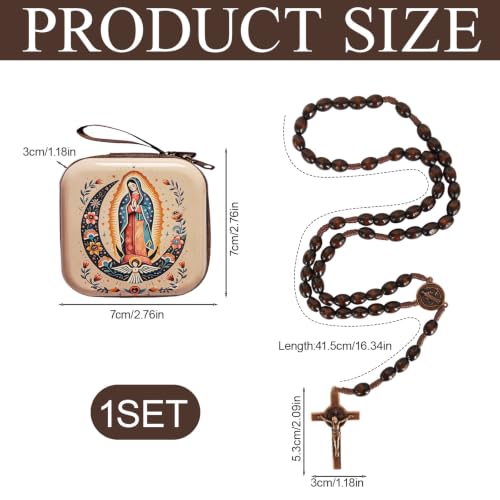 Catholic Rosary Beads, Rosarios Cross Pendant Decorative Prayer Box - color: Style-6