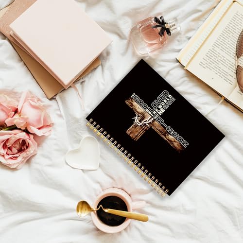 His Only Son Bible Notebooks for Note Taking, Christian Journaling Notebook, Scripture Journals for Writing, Prayer Journal for Woman, Bible Gifts, 5.5x8.3 In - color: black