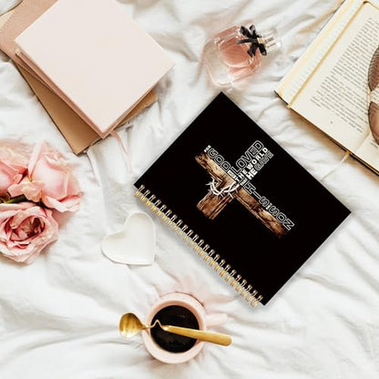 His Only Son Bible Notebooks for Note Taking, Christian Journaling Notebook, Scripture Journals for Writing, Prayer Journal for Woman, Bible Gifts, 5.5x8.3 In - color: black