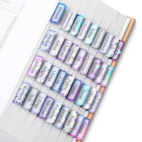Mr. Pen- Laminated Bible Tabs, 120 pcs, Easy-to-Read & Apply - color: Lavender Breeze
