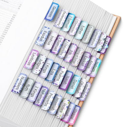 Mr. Pen- Laminated Bible Tabs, 120 pcs, Easy-to-Read & Apply - color: Lavender Breeze