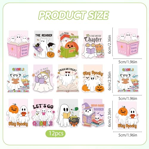 Cute Ghost Magnetic Bookmarks, Halloween Book Marks for Fall Reading - style: Halloween cute ghost