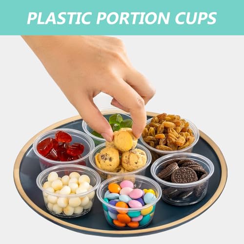 400 Count-2 oz Plastic Condiment Portion Cups(No Lids) - color: 2oz-400 count no lids