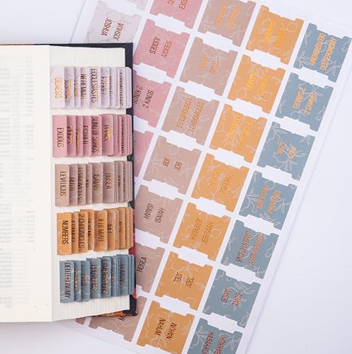 DiverseBee Laminated Bible Tabs with Gold Embossed Lettering (Honeydew) - color: Honeydew