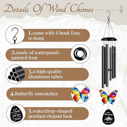 Anniversary Wind Chimes Gifts for Couples,Mr & Mrs Gifts - color: Anniversary Gift