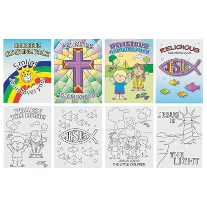 Fun Express Bible Coloring Book for Kids Set of 72