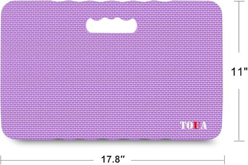 2‑Pack Garden Kneeling Pad, Large Thick Memory EVA Foam Knee Cushion 17.8"x11"x1.5", Bath Kneeler for Baby Bath, Multi‑Purpose Kneeling Mat for Gardening, Planting, Praying, Exercise & Outdoor Activities - color: Purple, size: Large - 2 Pack