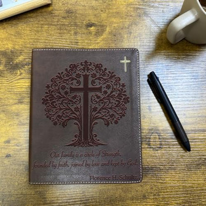 sinfinate Personalized NIV Journaling Bible with Custom Name Engraving, Christian Gift for Men, Women(Tree of Life)