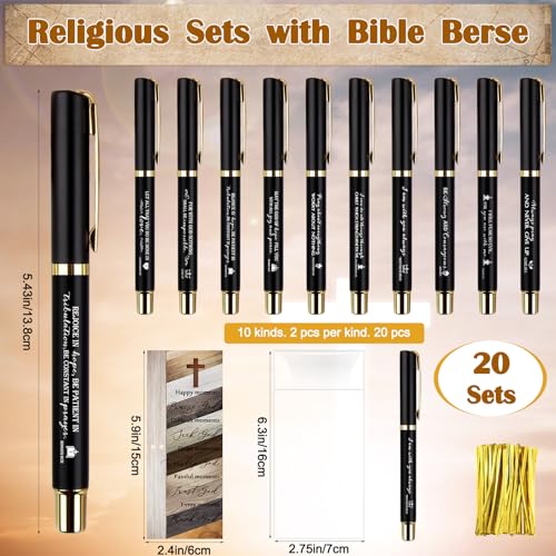 Spakon Christian Gifts, Compass Pen Bookmark Bible Verse - style: Classic