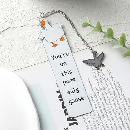Funny Silly Goose Bookmarks - Cute Boo Basket Stuffers Book - style: Goose