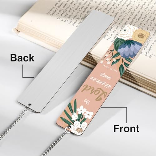 Christian Gifts Bible Bookmark, Religious Bible Verse Metal Bookmark, Inspirational Christian Bookmarks for Women, Her, Book Lovers, Friends, Coworker, Mother, Sister, Wife - style: The Lord will guide you always