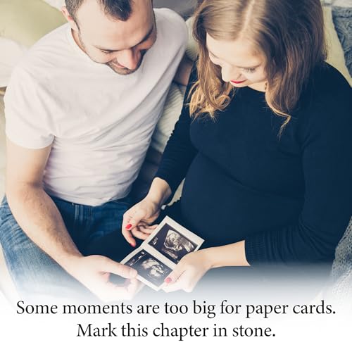 Personalized Promoted to Grandma Pregnancy Announcement Heart Stone Custom Baby Reveal Slate Plaque Keepsake Gift for Nana and Mimi Gifts (S-208) - color: S-208