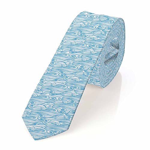 Black Dots Men's Neckties Retro Classic Circle Geometry Men's Tie for Mens Teens Business Work Casual Wedding Party - color: Blue Ripple