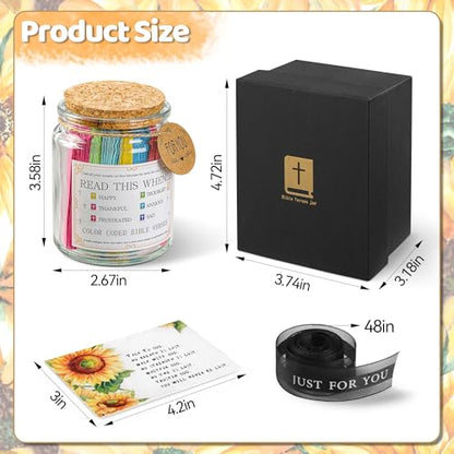 Bible Verse Jar, Read Me When Bible Verses Jar, Christian Gifts for Women - color: Classic colors