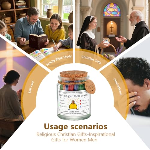 Bible Verses Jar,Prayer Cards Holy Hope Bible Jar,Christian Baptism Gifts - style: NIV Bible Jar of Virtues