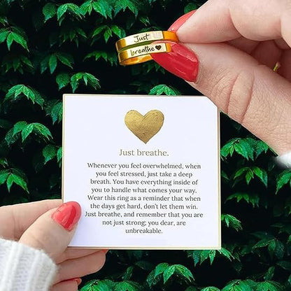 Faith Over Fear Cross Ring For Women, Christian Blessed Hope Love Encouragement Rings Adjustable Open Wrap Thumb Cross Inspirational Ring Jewelry Graduation Cocktail Party Gift - color: Love-gold