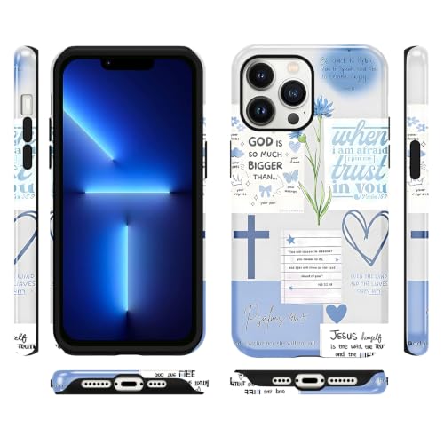 Cute Blue Jesus Christian Phone Case for iPhone 13 Pro Max 6.7'' - color: Blue, size: iPhone 13 Pro Max