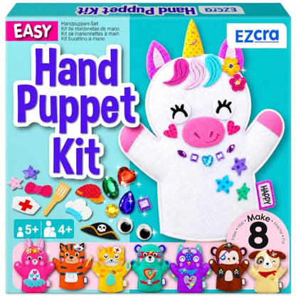 EZCRA Unicorn Hand Puppet Making Kit - 8 DIY Projects