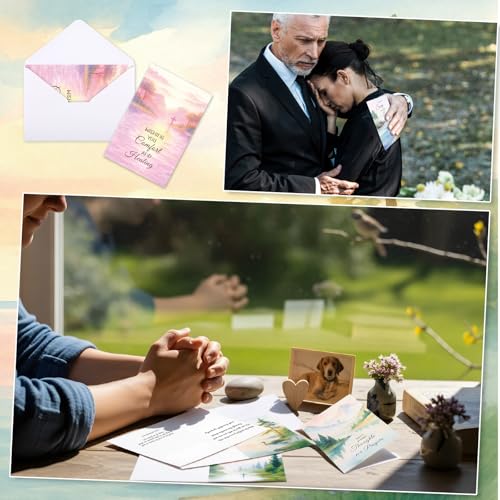 Motiskyy 36 Pcs Christian Sympathy Cards with Envelopes, Watercolor Designs