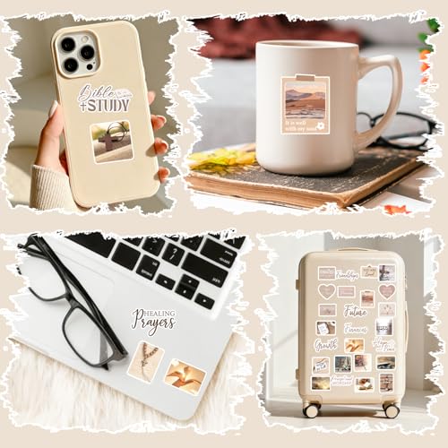 Prayer Board Supplies Kit - 50 Pcs Brown Christian Jesus Stickers - color: Brown