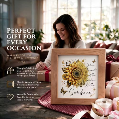 When You Can't Find The Sunshine Be The Sunshine Inspirational Wooden Sign - color: Sunshine42