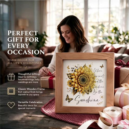 When You Can't Find The Sunshine Be The Sunshine Inspirational Wooden Sign - color: Sunshine42