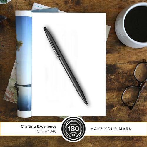 Cross Classic Century Black PVD Micro-knurl Ballpoint Pen, Black Ink - color: Black Micro-knurl