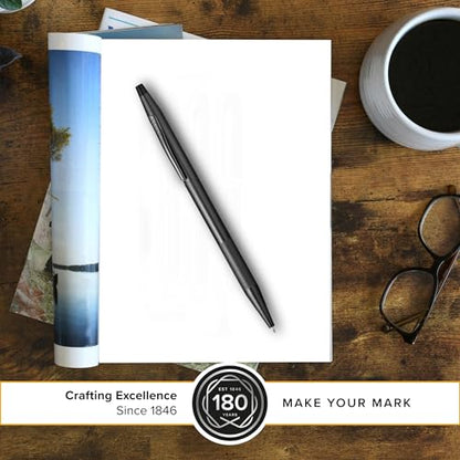 Cross Classic Century Black PVD Micro-knurl Ballpoint Pen, Black Ink - color: Black Micro-knurl