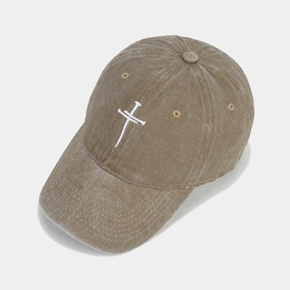 Quanhaigou Baseball Cap Dad Hat Adjustable Fashion Hats for Men Women Polo Trucker Unisex Style Headwear - color: Cross Nails Khaki