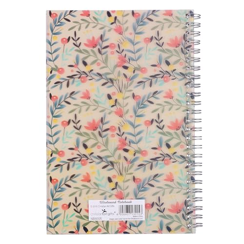Christian Art Gifts Spiral Notebook: Love is Patient - 1 Cor. 13:4-7, Gifts for Women, Prayer Journal, Christian Journal, 128 Lined Pages w/Scripture, Soft Cover, Floral, Pink (8.5" x 5.9")