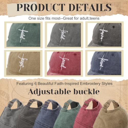 6/12 Pack Christian Hats Bulk for Men Women - style: Style 6
