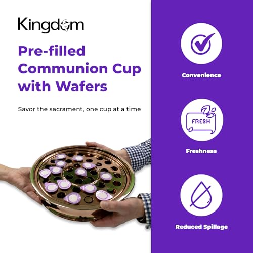 Kingdom Prefilled Communion Cups with Wafers - 30 Count (Pack of 2) - size: 30 Count (Red Juice) (Pack of 2)