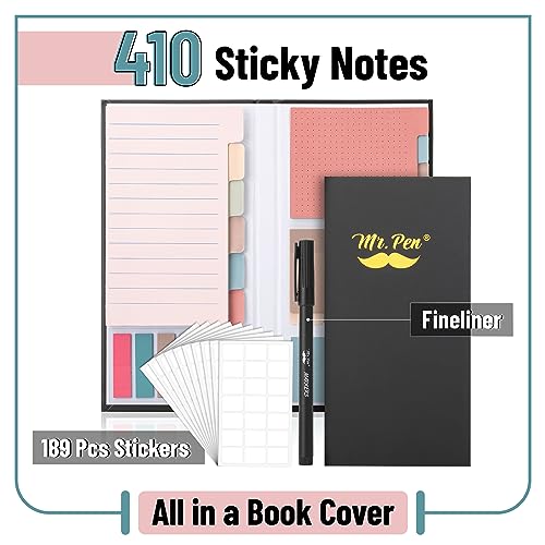 Mr. Pen- Sticky Notes Set, 410 Pack, Ruled - color: Vintage, size: 1 Set
