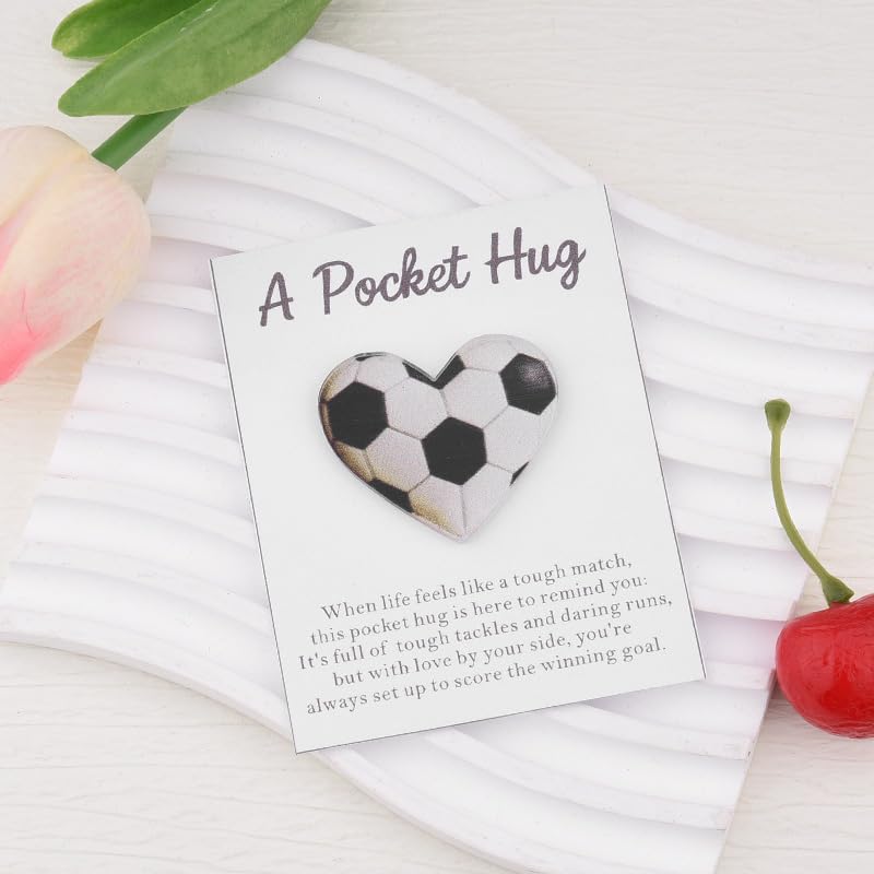 Inspirational Soccer Heart Pocket Hug Token for Soccer Player Hugs Token - color: Soccer