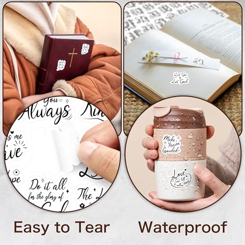 LINAYE 24 Sheets Bible Verse Christian Stickers, 960 PCS Inspirational Scripture Faith Jesus Stickers for Bible Journaling,Scrapbooking,Planner,Water Bottles, Prayer Board Supplies for Adults Women - style: Bible Verse 24 Sheets