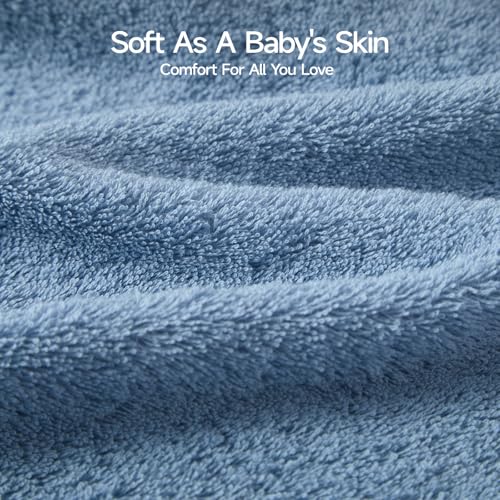 REDKISS Blue Hand Towels, Soft & Absorbent 100% Cotton for Bathroom, Kitchen & Guest Use, 14" x 31", 2-Pack - color: Blue