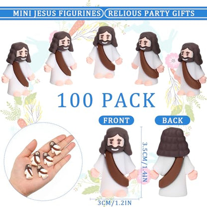 Barydat 100 Pcs Little Jesus Figures, Halloween Prank Props, Ocher - color: Ocher