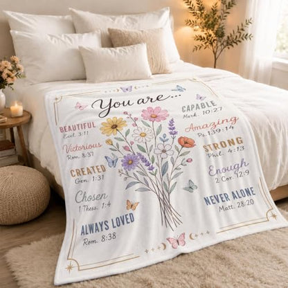 Christian Inspirational Blanket, 50×60in Soft Faith Flannel Blanket - color: Christian Blanket-02