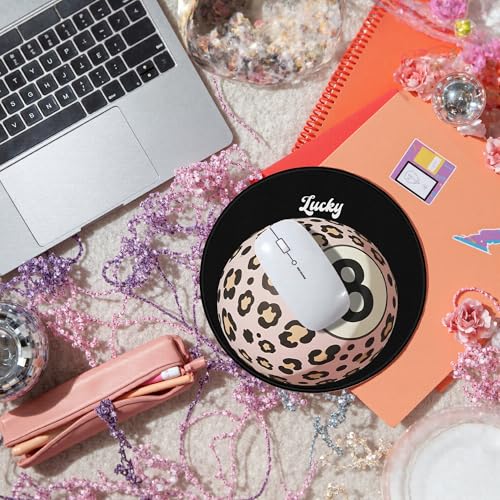 Funky Cheetah Print Lucky 8 Ball Round Gaming Mouse Pad, Trendy Leopard Print Round Mousepads for Desk Home Office Computers Laptop Accessories, Preppy Girly Pink Office Supplies, 7.9x7.9 Inch - color: Cute Sloth 19